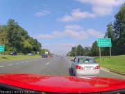 A driver in Gainesville, GA recklessly merges onto US-15 encroaching upon other driver.