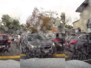 Inconsiderate driver at Redwood City Whole Foods steals parking spot from parker already reversing in.