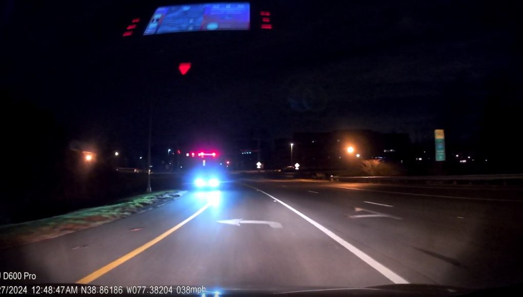 Wrong way driver spotted head up Fairfax County Parkway off-ramp.