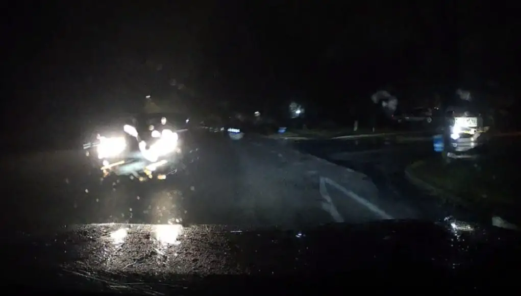 Distracted driver on Columbia Rd. nearly causes head-on collision with dashcam owner.