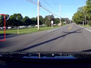 Overtaker on NY-253 drives onto Rush-Henrietta front lawn to avoid t-boning left turner who didn't yield the right of way.