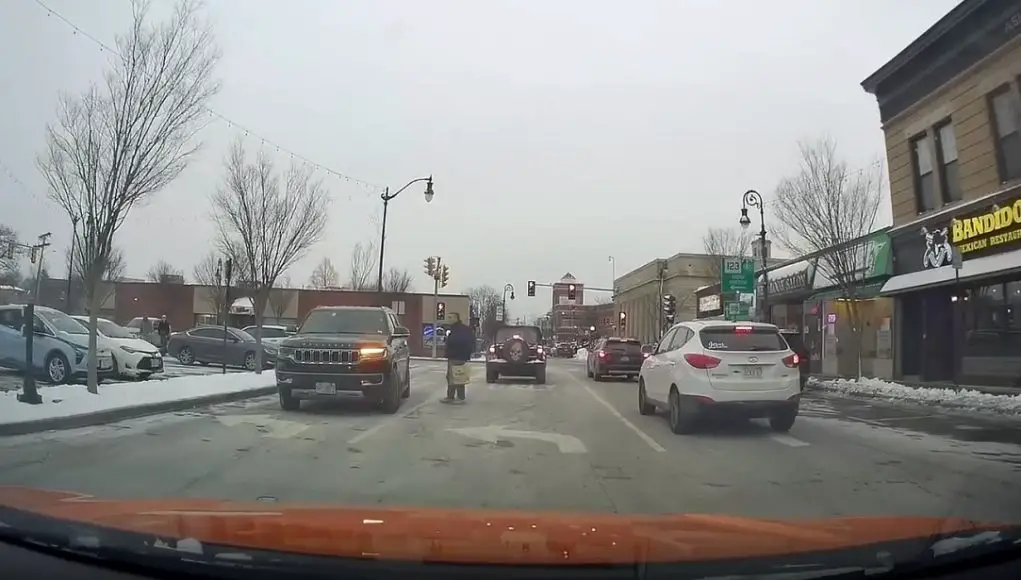 Driver in Attleboro, Mass enters Park St going the wrong way.