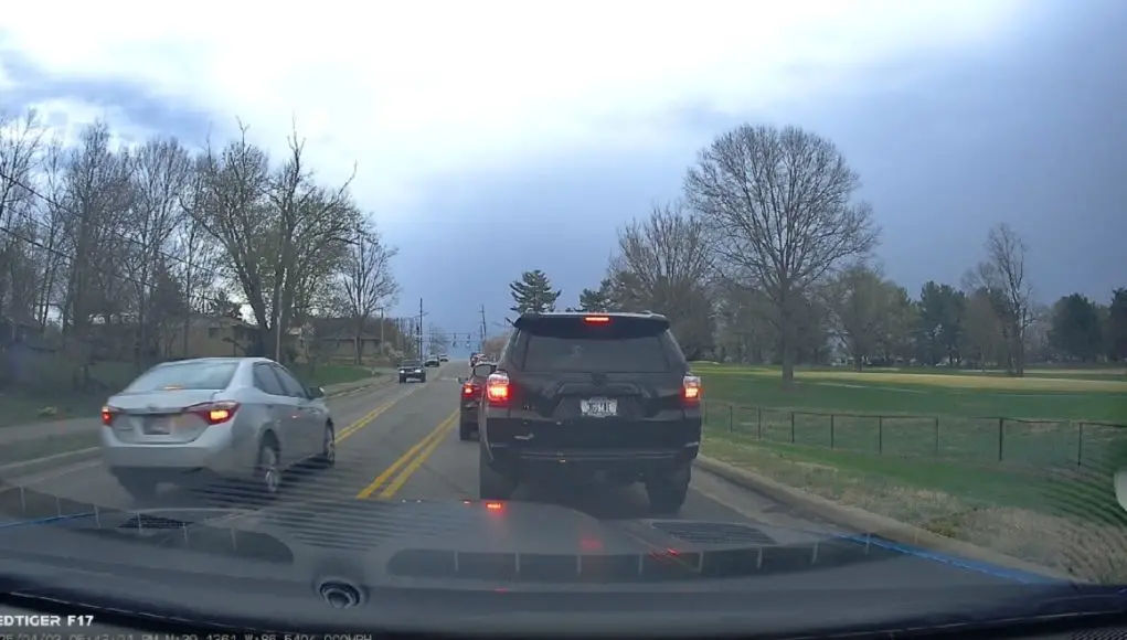 Reckless Bloomington driver speeds through W Country Club Dr to, in the end, gain no time at all.