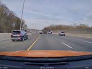 Jerk in a BMW caught on dashcam bombing down the 84 in the left shoulder to gain no time at all.