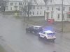 Idiot in Skowhegan makes bonehead left turn from right lane in front of cop.