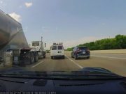 Driver on Central Expressway gets pulled over by Texas HIghway Patrol after being caught driving through gore point.