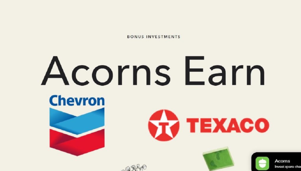 Chevron and Texaco logo with Acorns