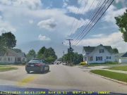 Idiot turning onto Jefferson St. with a stop sign fails to yield and proceeds to road rage at dashcam owner.