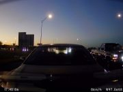 Idiot kid from Denton County Suburbs caught driving uninsured on I-35E, likely in parents car, rear ends dashcam owner.