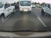 Idiot on the Florida Turnpike in a company truck fails to yield the right of way at a merge point, ends up driving on shoulder instead.