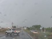 Illegal overtake on Weld County Rd 54 almost ends in disaster as passer chooses to go into ditch instead of casuing t-bone accident.