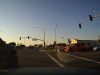 Impatient drivers on Studebaker Rd fed up with waiting for pedestrian, cut off waiting turner from a lane headed straight.