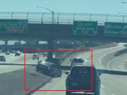 Crazy driver on I-280 drives down embankment not to miss their exit.