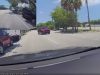 Clueless driver heads the wrong way down NE 6th St. in Delray Beach.