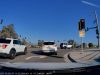 Jeep in Wildomar on Hidden Springs Rd attempts a right on red from the wrong turn lane, gets pulled over immediatly.