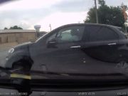 Drivers shoots out onto Bradford Rd without looking and gets t-boned at 40 MPH.