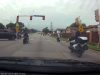 33 bikers all run a red light at Coit and Dumont infuriating one SUV driver in