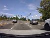 Tacoma driver blows through red light on SR-522 overpass, only to get stuck anyway.