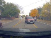 Minneapolis, Minn: Driver Turns Center Lane on Broadway St Into Personal Expressway, Nearly Crashes With Dashcam Owner Using It Correctly Driver on Broadway St. uses center left turn lane improperly. Almost causes head-on collision with dashcam owner.