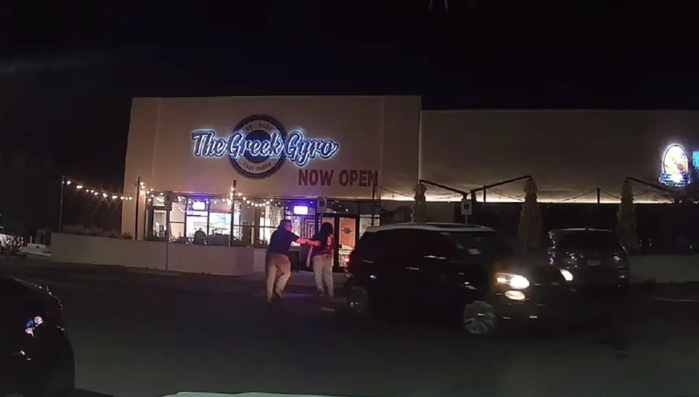 DUI? Possible drunk driver blindly reverses at S Rainbow Blvd restaurant. Nearly runs over couple.