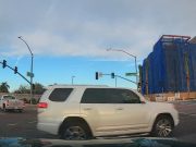Extreme Red light runner at Dobsen and Mesa Riverview almost ends in broadside disaster for dashcam owner.