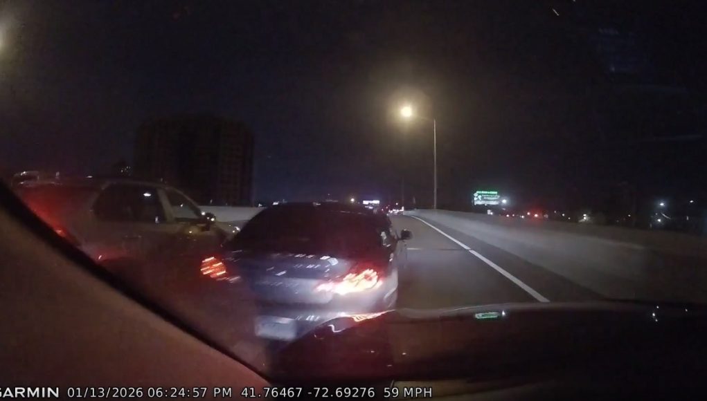 Hartford, CT: Reckless Driver On The 84 Threads The Needle Between Two Vehicles For No Good Reason, Makes Contact In Hit-And-Run Reckless driver on the 84 caught on dashcam threading the needle between two vehicles, colliding, and running from the scene.