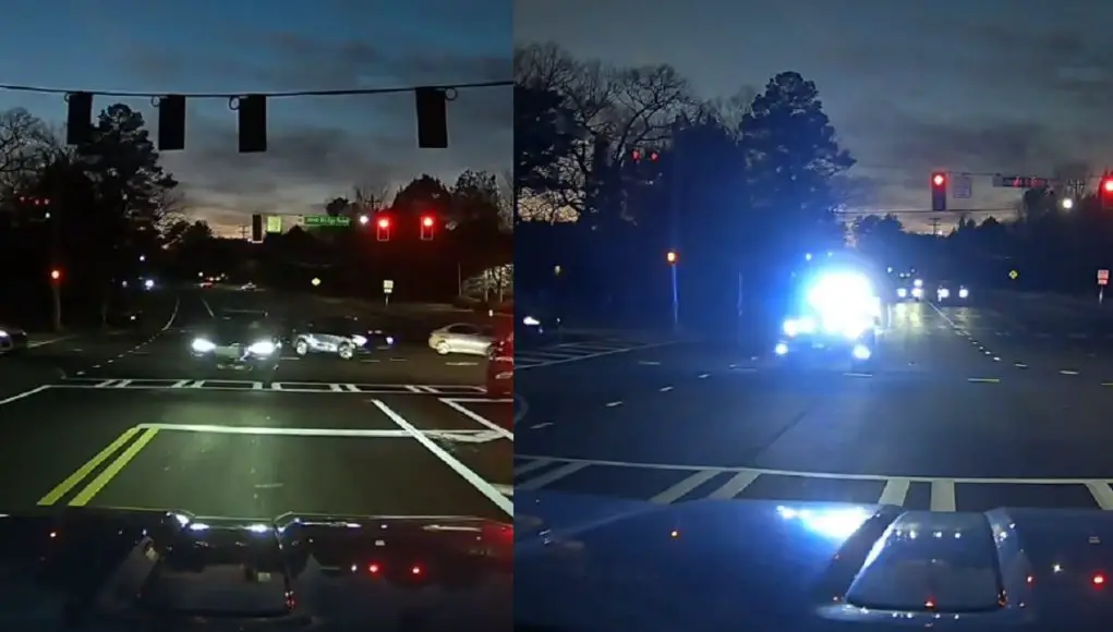 Johns Creek, GA: Instant Justice As Police Nab Confused Driver Going Straight From Old Alabama Rd Turn Lane Worst driver ever goes straight, mid-intersection, from a left turn only lane right in front of a cop. Immediately pulled over.