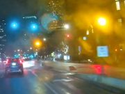 Chicago, ILL: Reckless Tesla Driver at Lakeshore & Chestnut Tries To Be Slick Overtaking In A Right Turn Lane, Crashes Into Concrete Median Tesla on Lake Shore tries to pass in right turn only lane, ends up crashing into traffic light concrete foundation base instead.