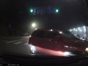 Left turner at 70th and Havelock fails to yield the right of way, clips dashcam owner before trying to flee the scene. Eventually stops.