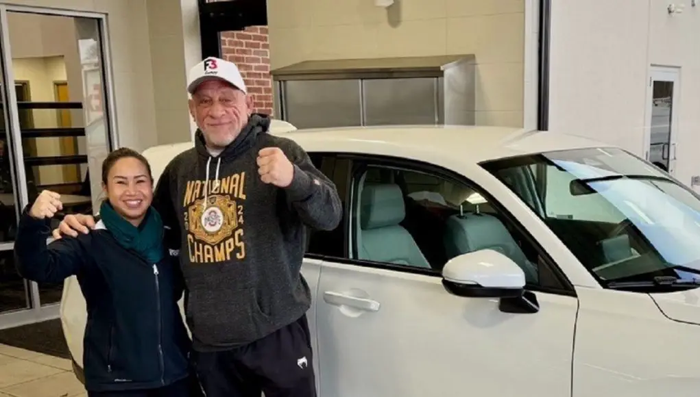 Retired MMA Fighter Mike Coleman next to a 2026 Honda HR-V.