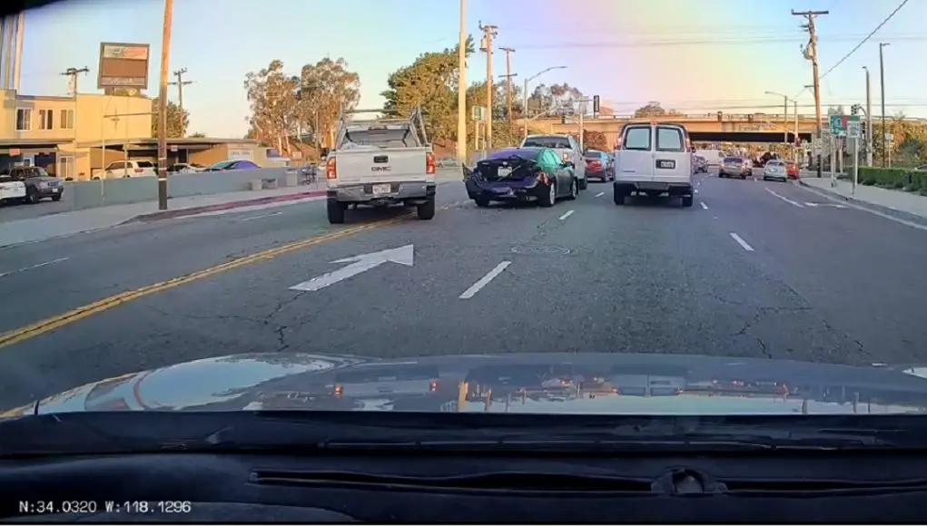 Driver resorting to road rage ends on Garfield Ave ends up crashing into two innocent drivers before hit-and-running.