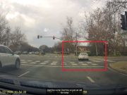 Lazy driver at Constitution and Independence pulls lazy, reckless driving maneuver to avoid red light, just breaks a bunch of traffic laws instead.