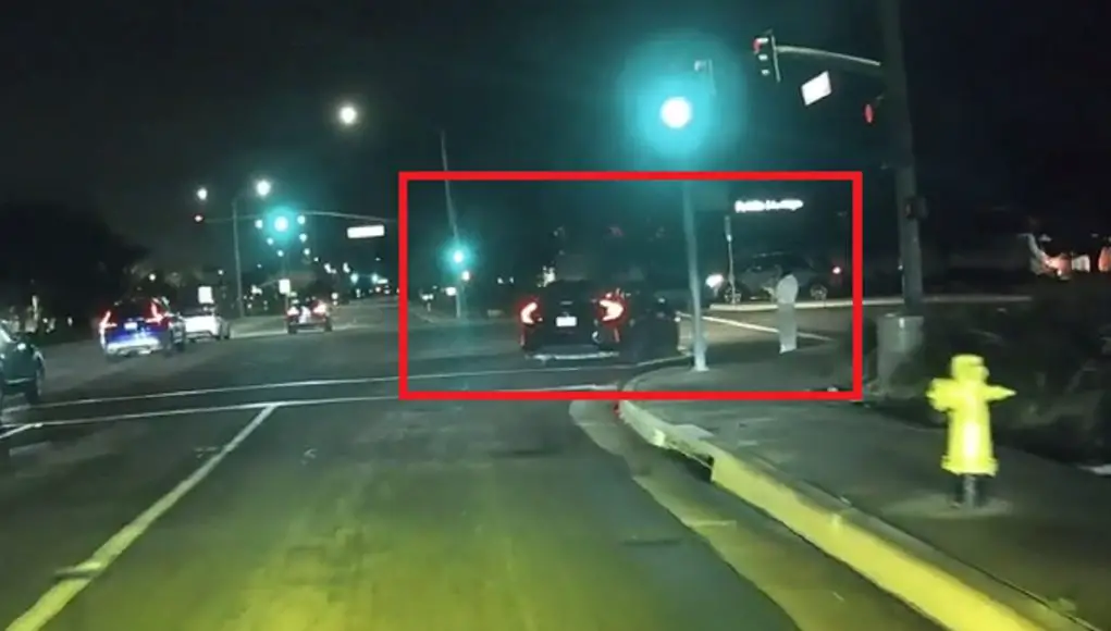 4 drivers at Alton and Jamboree refuse to let pedestrian cross, drive by her one-by-one.