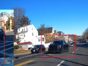 Impatient driver in pickup can't be bothered with waiting for distracted driver on Gallivan. Resorts to playing chicken with school bus.