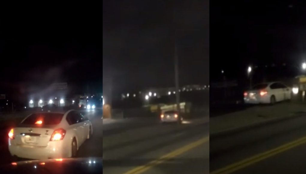 Drunk driver on Moreland caught on dashcam swerving out of control and headed the wrong way into traffic before eventually crashing.