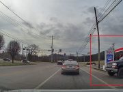 Driver exiting Exxon tries to brute force his way onto Columbia Pike without yielding. Stopped by dashcam owner insisting on their right-of-way.