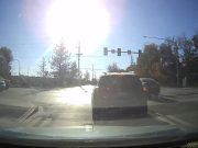 Spokane, WA: Clueless Driver At 2nd & Freya Comes To A Complete Stop On Green, Almost Leads To Rear End Collision Indecisive driver at E 2nd Ave. and Freya St. comes to stop in middle of intersection, almost causes rear-end collision.