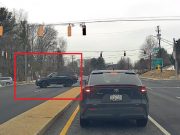 Impatient driver on Montgomery and Hurley makes illegal u-turn from the wrong lane to bypass red light.