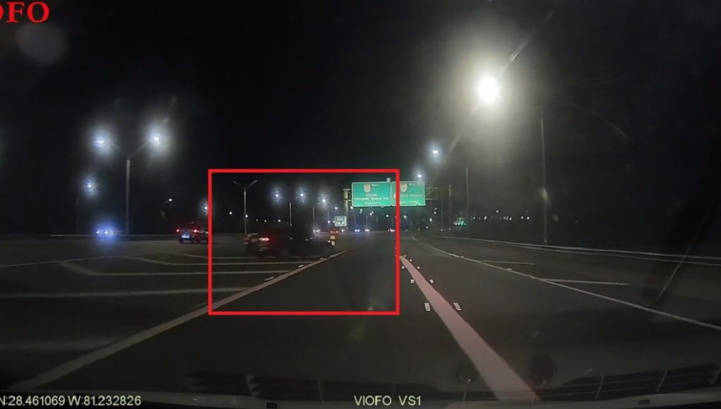 Orlando, FL: Chaos on 417 Driver Stops in Gore Zone, Cuts Into Traffic Without Looking—Nearly T-Boned at 70+ MPH by Dashcam Car Driver exiting gore point at 417 off-ramp nearly clips oncoming dashcam owner with the right-of-way.