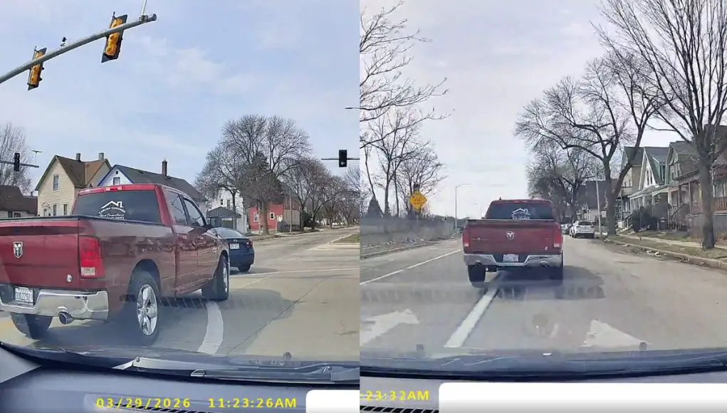 Milwaukee, Wis: Driver In Company Truck on Locust & 8th Can’t Stay In Their Lane, Supposedly Fired Over Resorting To Milwaukee Slide Ram Truck driver in company truck on Locust & 8th can't seem to stay in his turn lane. Also, does Milwaukee Slide.