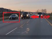 Idiot award goes to this driver on WA-167 for unknowingly passing cop using emergency shoulder, then getting pulled over.