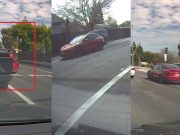 Tesla driver tries to make 680 on-ramp entrance by reversing into traffic to get to the right lane.