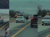 Lady on I-55 finds out the hard why why driving on the emergency shoulder is not a good idea. Gets flat.
