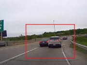 Overland Park, Kan: Ignorant Driver Exiting I-635 Refuses Brute Forces Lane Change In Front Of Other Driver, Gets Into Sideswipe Accident Ignorant driver tries to brute force lane change towards right exit on I-635 off-ramp, causes sideswipe accident instead.