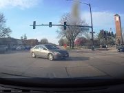 Ignorant driver brute forces their way across Schaumburg and Roselle despite not having the right-of-way.