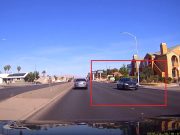 Careless and clueless driver caught on dashcam confidently heading the wrong way down Charleston Blvd.