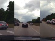 Driver in Humble on FM 1960 tried to be slick by driving on the shoulder only to be pulled over by Harris County PD.