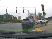 3 Boston idiot drivers run red light right in front of an MA State police officer. Most likely all were cited.