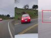Grandview, Wash: Distracted Driver Not Paying Attention On Euclid Rd Goes Off Road, Spins Out, Narrowly Avoiding Accident Driver loses control halfway through curve on E Euclid Rd.