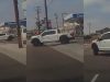 Reckless Ford Raptor owner tears out of Chevron onto Inglewood with no look merge.